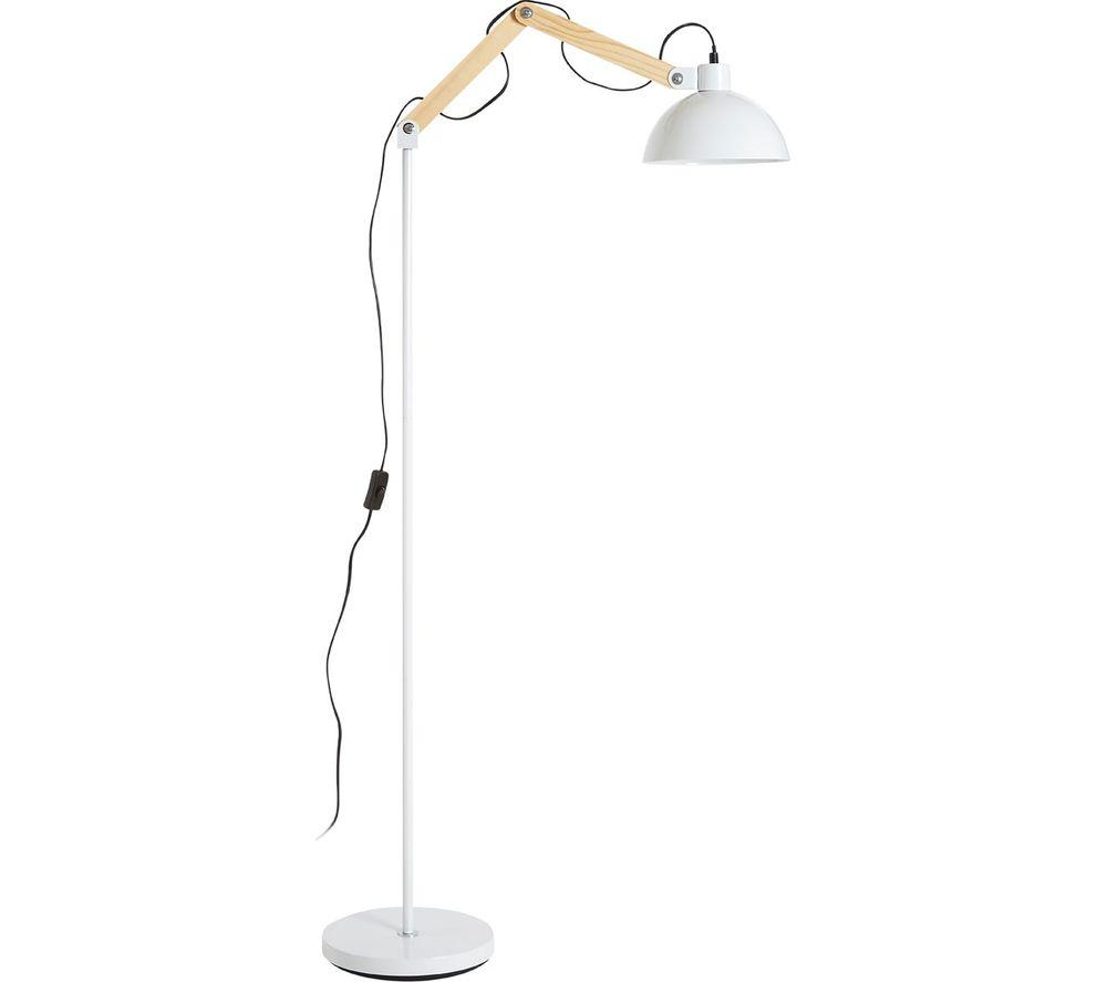 Image of INTERIORS by Premier Blair Floor Lamp - White