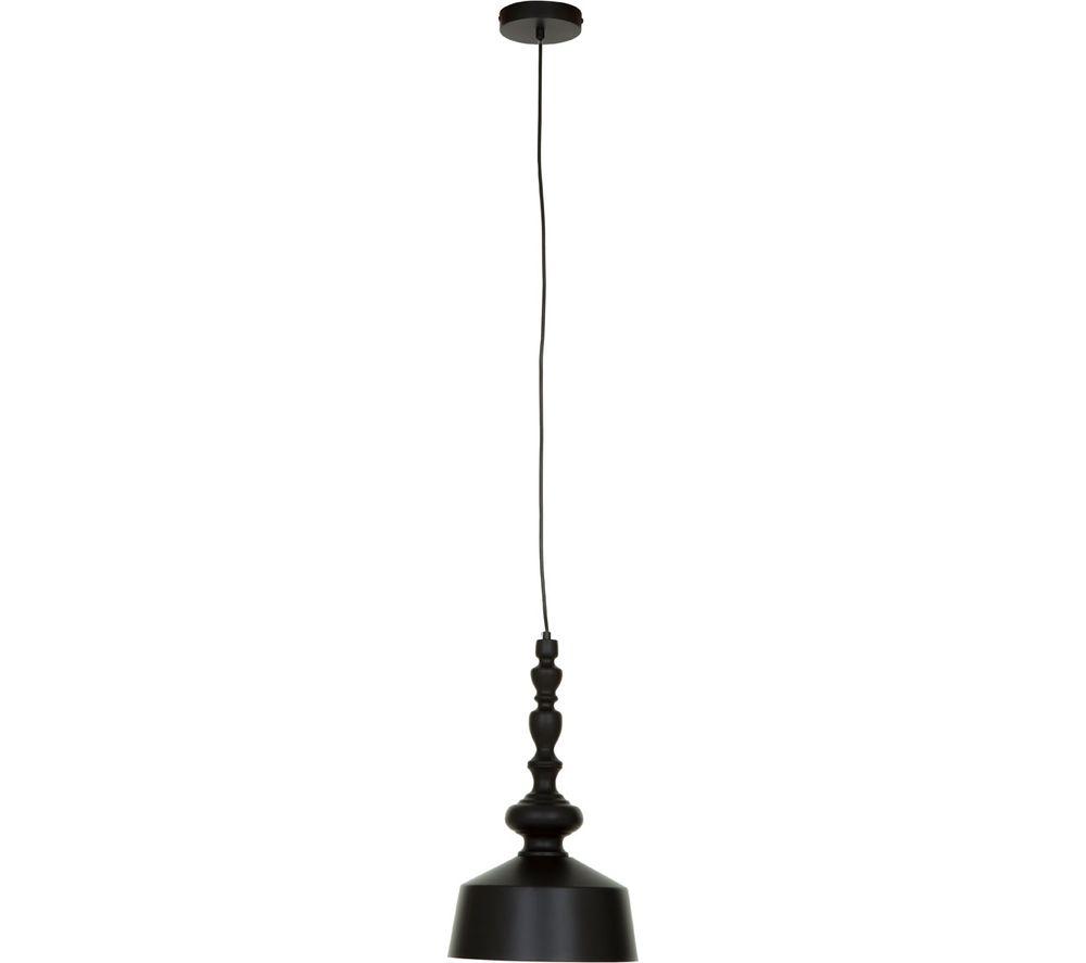 Image of INTERIORS by Premier Leni Iron Pendant Ceiling Light - Matte Black