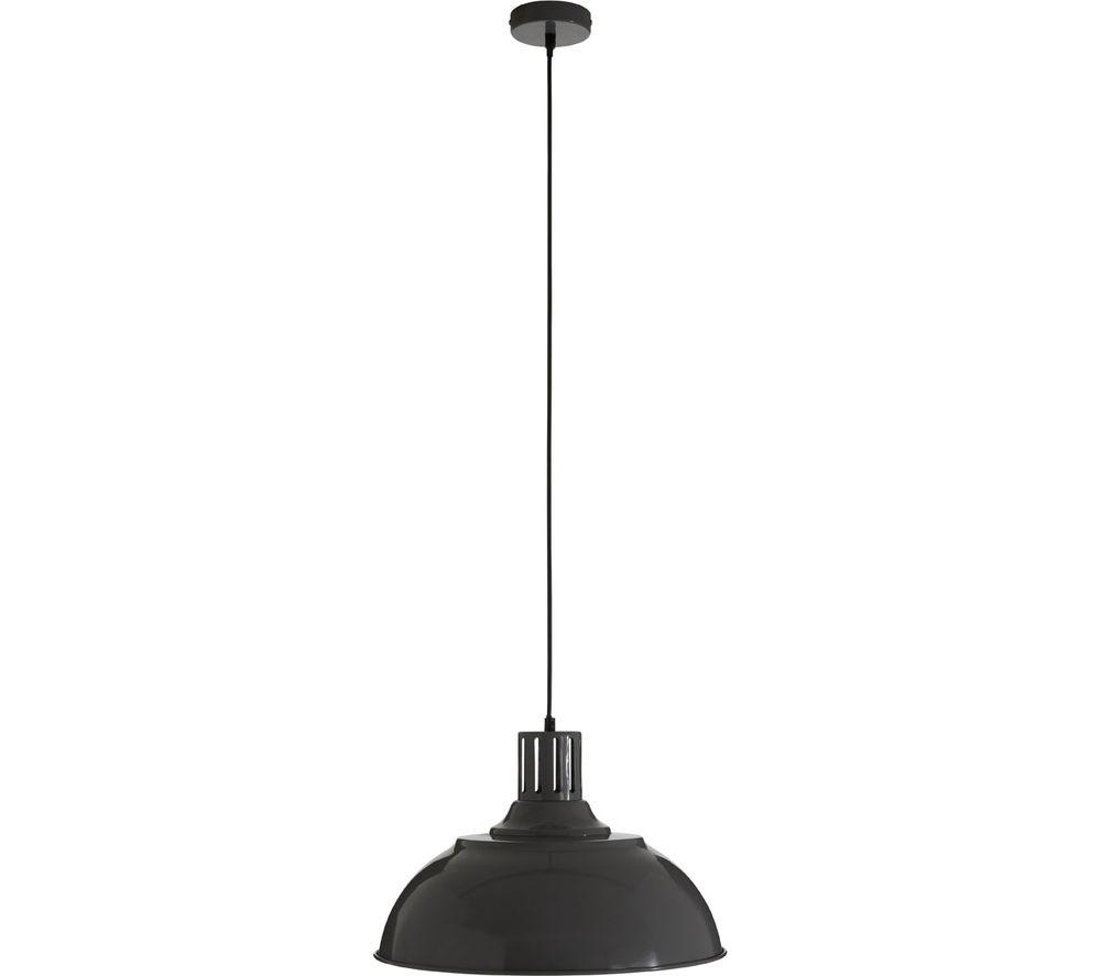 Image of INTERIORS by Premier Brook Metal Pendant Ceiling Light - Grey