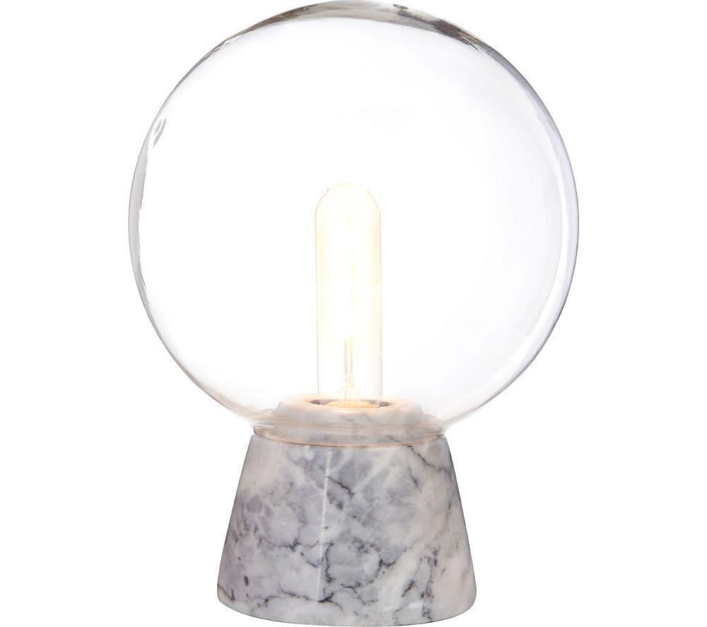 Image of INTERIORS by Premier Lamonte Globe Lamp - Grey Marble