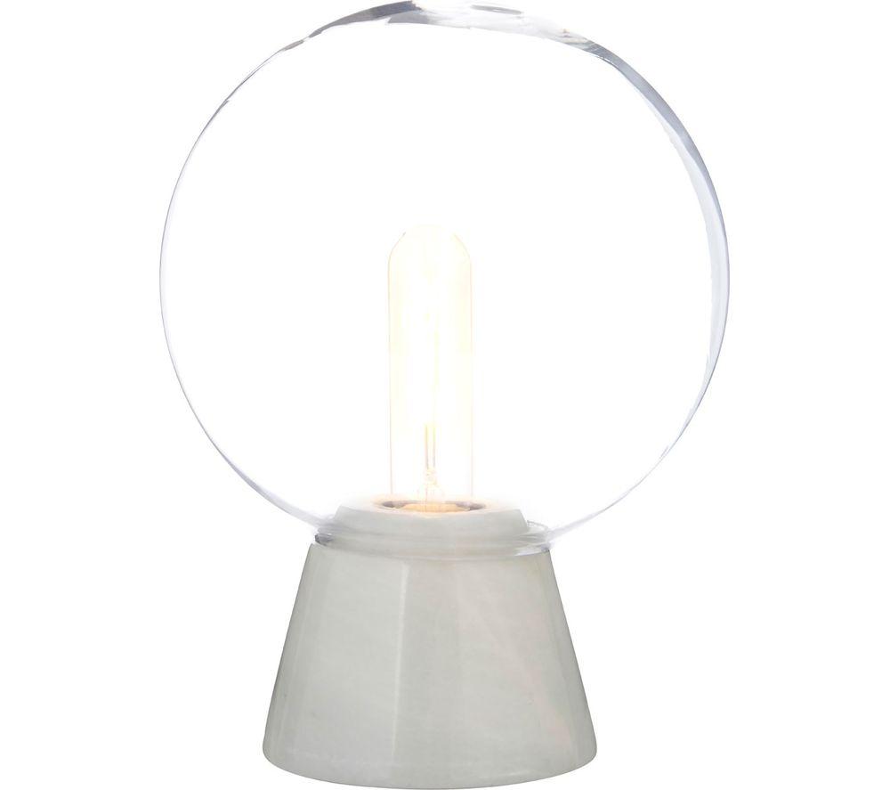 Image of INTERIORS by Premier Lamonte Globe Lamp - White Marble