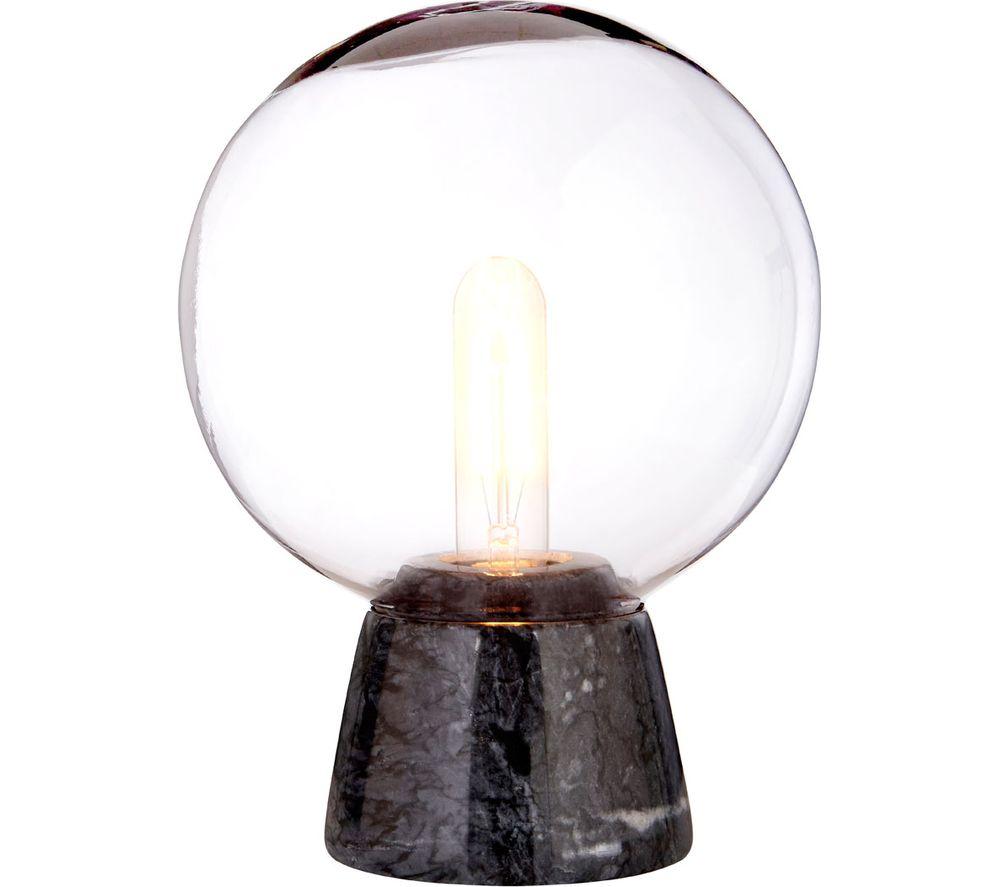Image of INTERIORS by Premier Lamonte Globe Lamp - Black Marble