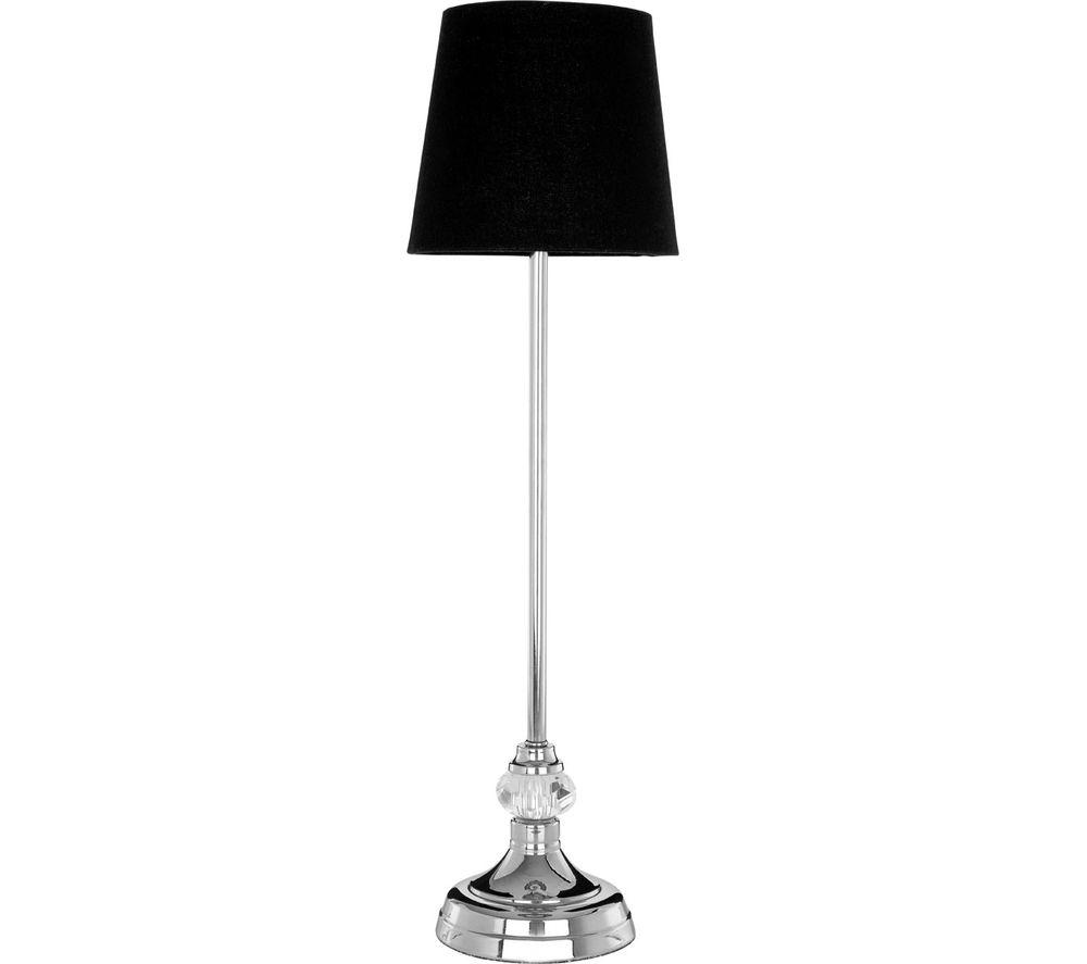 Image of INTERIORS by Premier Ursa Table Lamp - Black & Silver