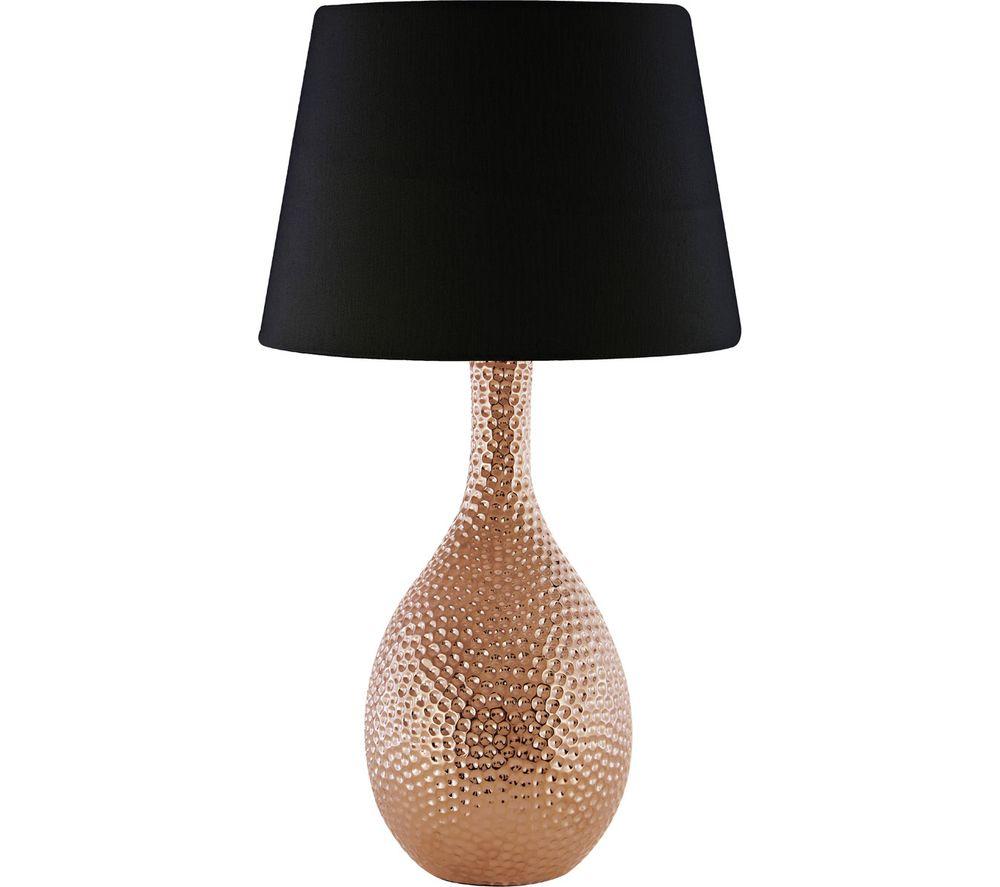 INTERIORS by Premier Julius Hammered Ceramic Table Lamp - Copper