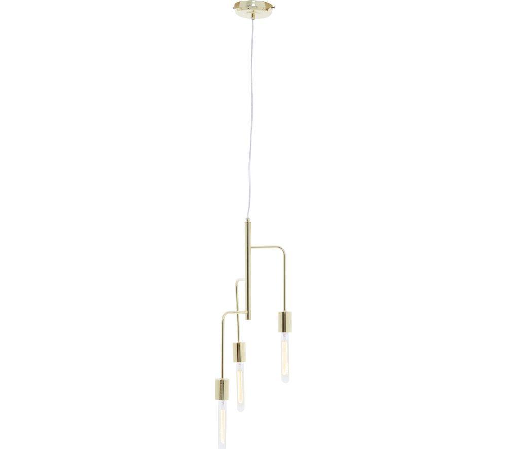 Interiors By Premier Lagona 3 Pendant Ceiling Light - Gold