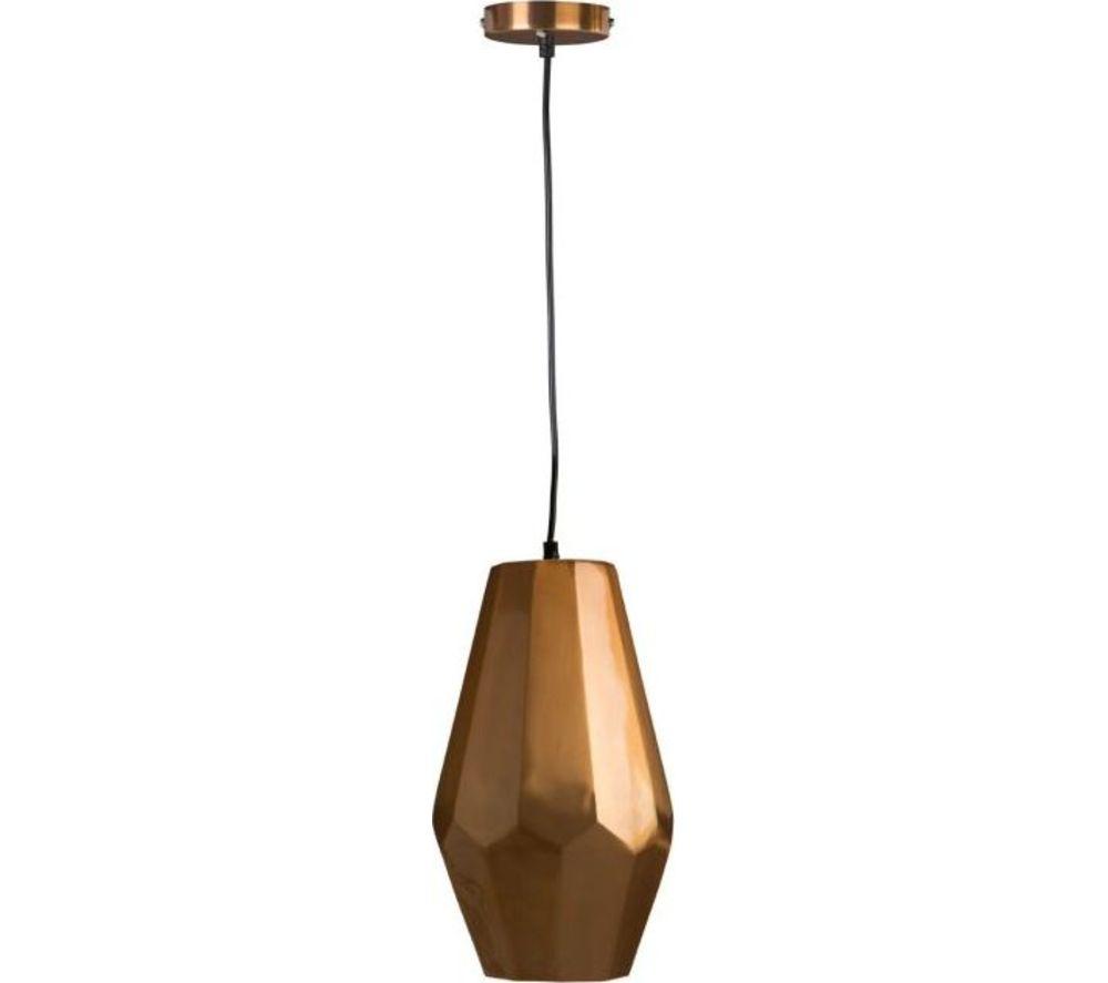 INTERIORS by Premier Aluminium Small Pendant Ceiling Light - Copper