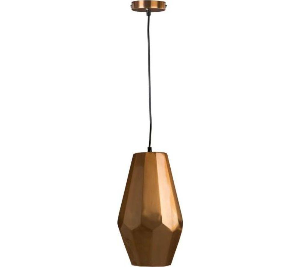 Image of INTERIORS by Premier Aluminium Small Pendant Ceiling Light - Copper