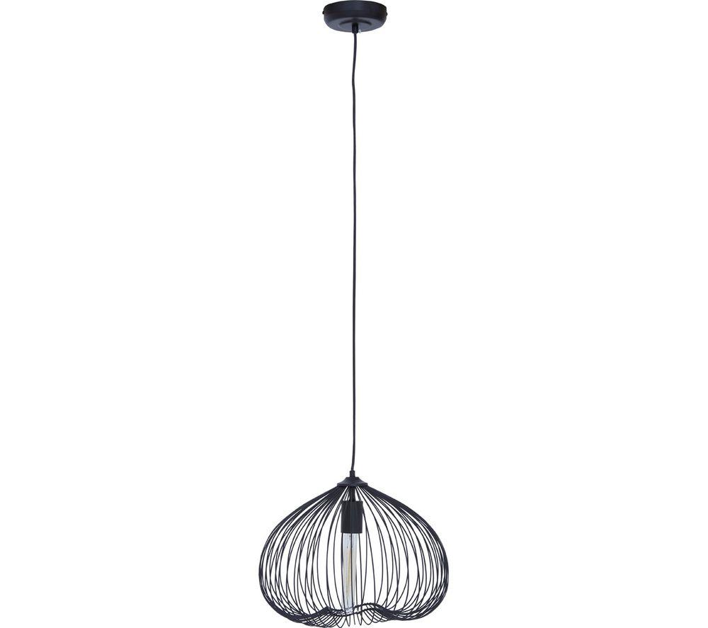 Image of INTERIORS by Premier Lavis Pendant Ceiling Light - Black