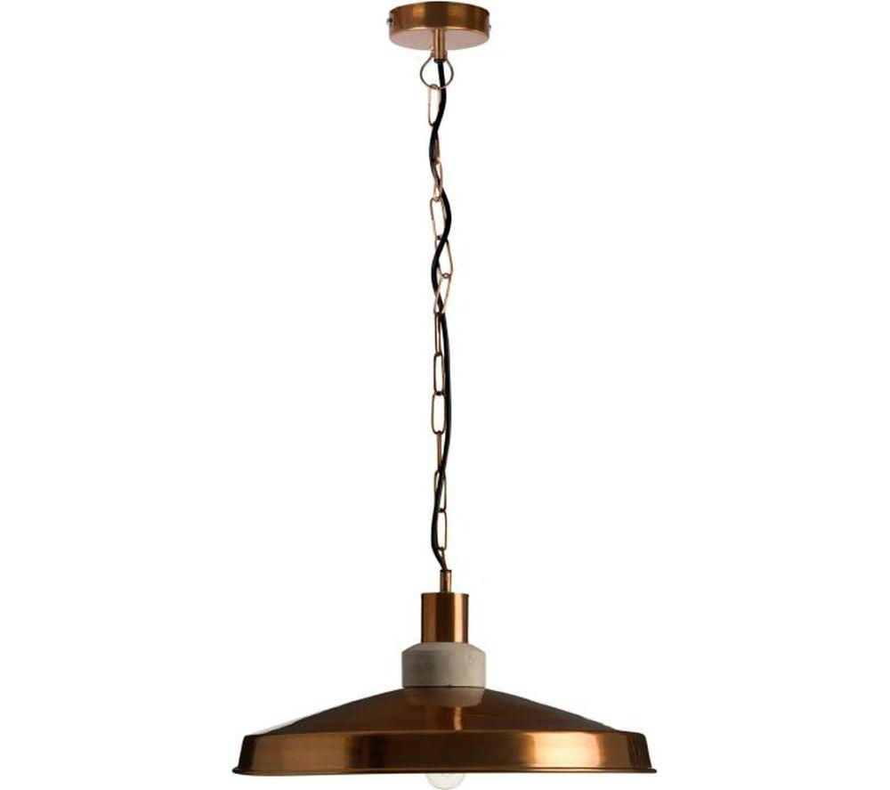 Image of INTERIORS by Premier Aluminium Pendant Ceiling Light - Copper