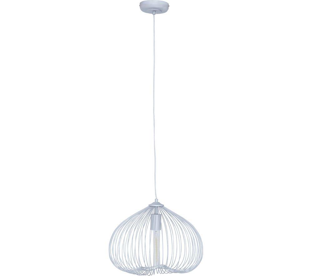 INTERIORS by Premier Lavis 1 Bulb Pendant Ceiling Light - Silver