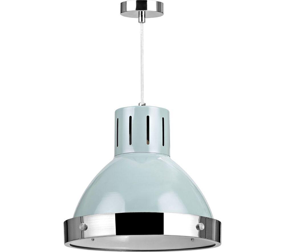 Image of INTERIORS by Premier Vermont Bell Shaped Pendant Ceiling Light - Blue