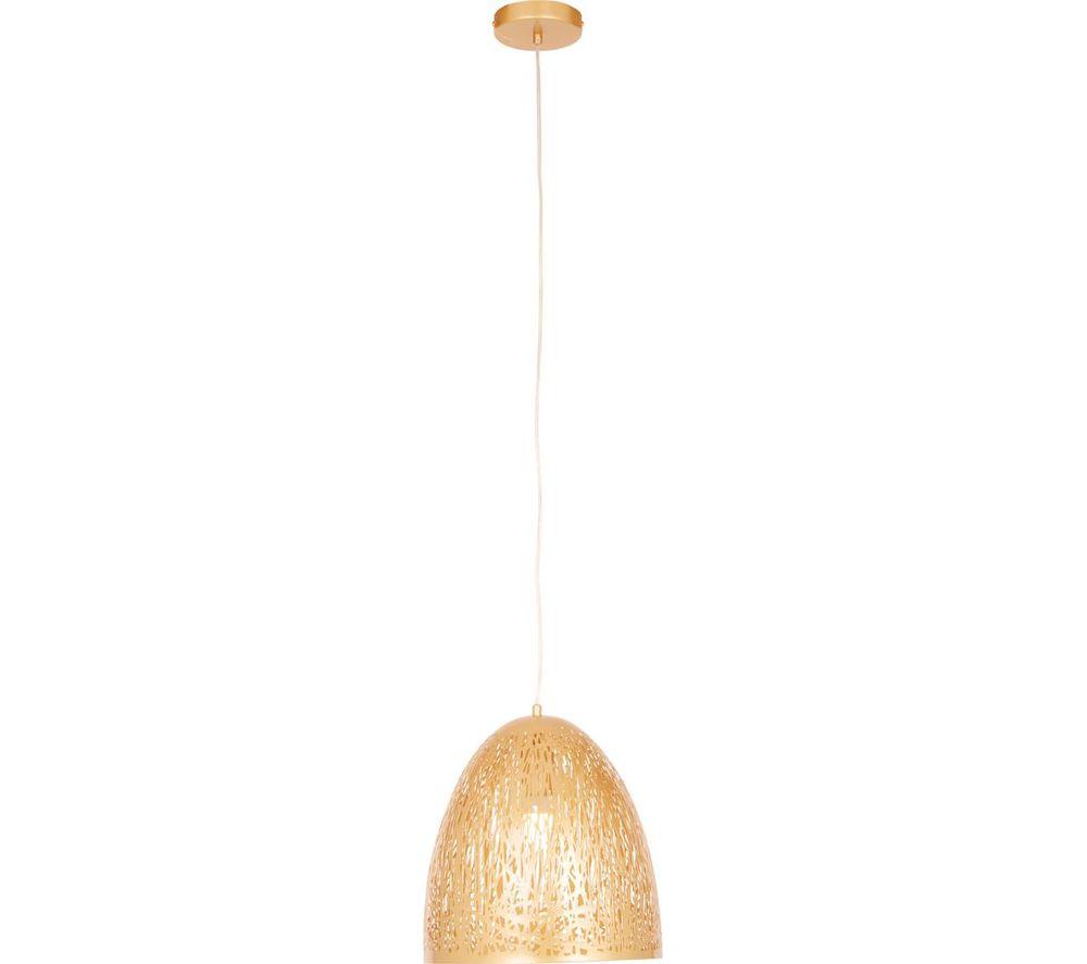 INTERIORS by Premier Small Lenno Pendant Ceiling Light - Gold