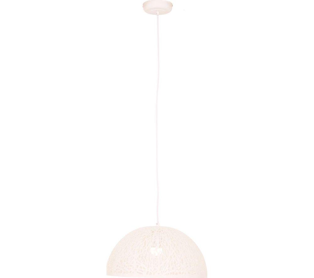 Image of INTERIORS by Premier Large Lenno Pendant Ceiling Light - White