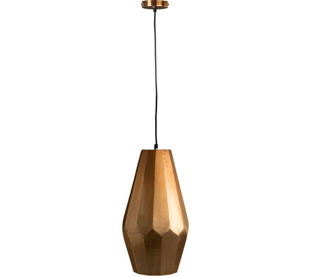 Image of INTERIORS by Premier Aluminium Large Pendant Ceiling Light - Copper