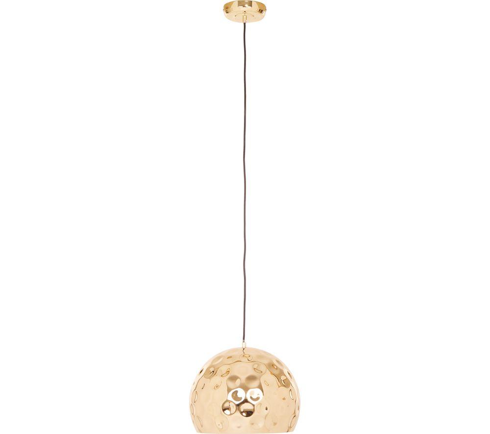 INTERIORS by Premier Leni Dome Pendant Ceiling Light - Gold