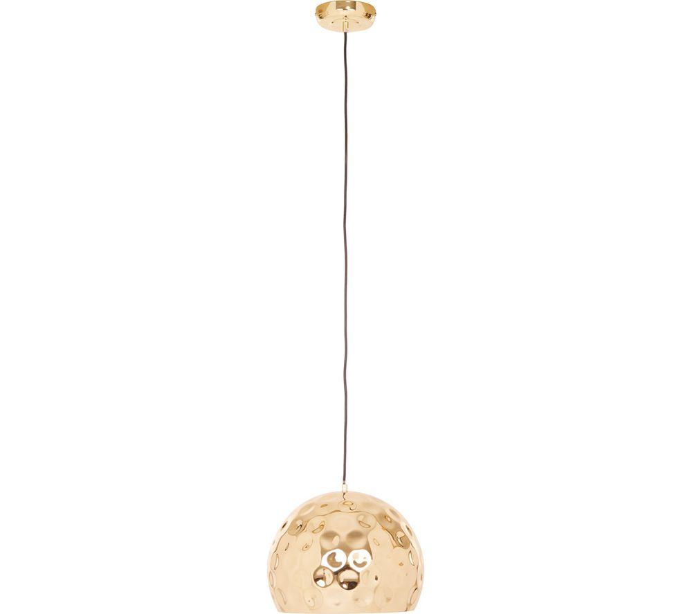 Image of INTERIORS by Premier Leni Dome Pendant Ceiling Light - Gold