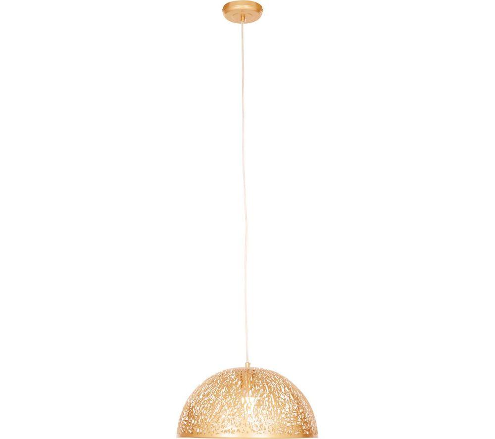 Image of INTERIORS by Premier Large Lenno Pendant Ceiling Light - Gold