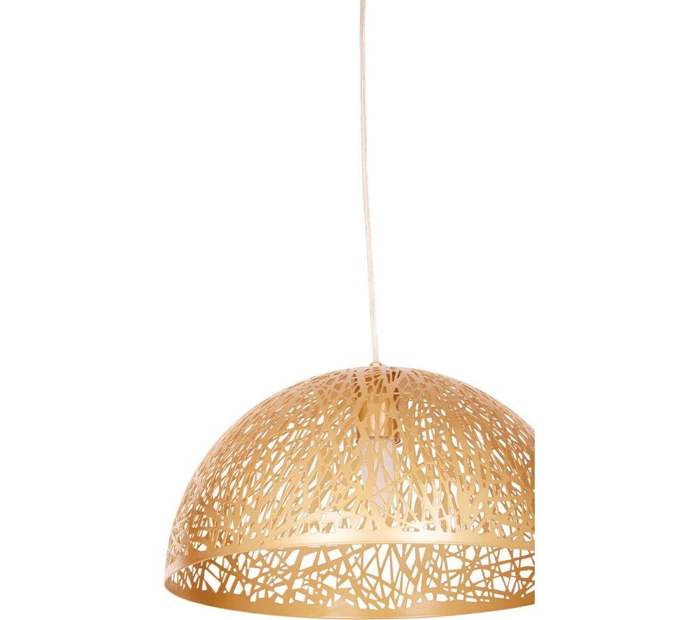 INTERIORS by Premier Large Lenno Pendant Ceiling Light - Gold image number 3 of 5
