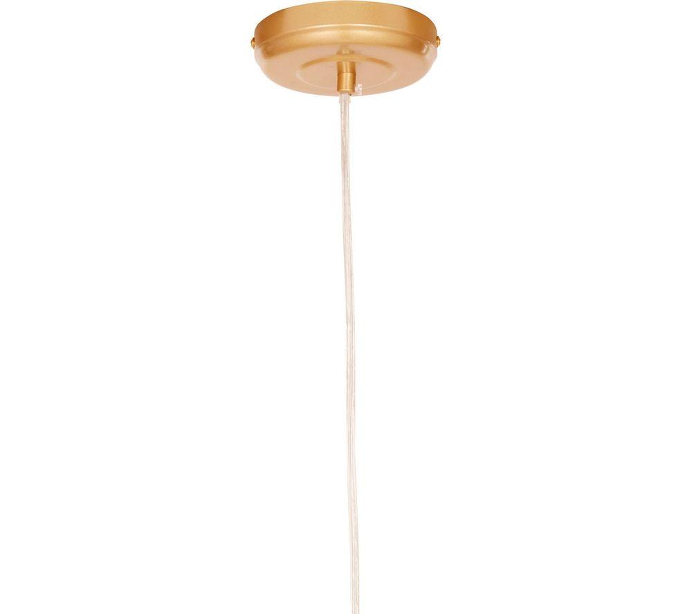 INTERIORS by Premier Large Lenno Pendant Ceiling Light - Gold image number 4 of 5