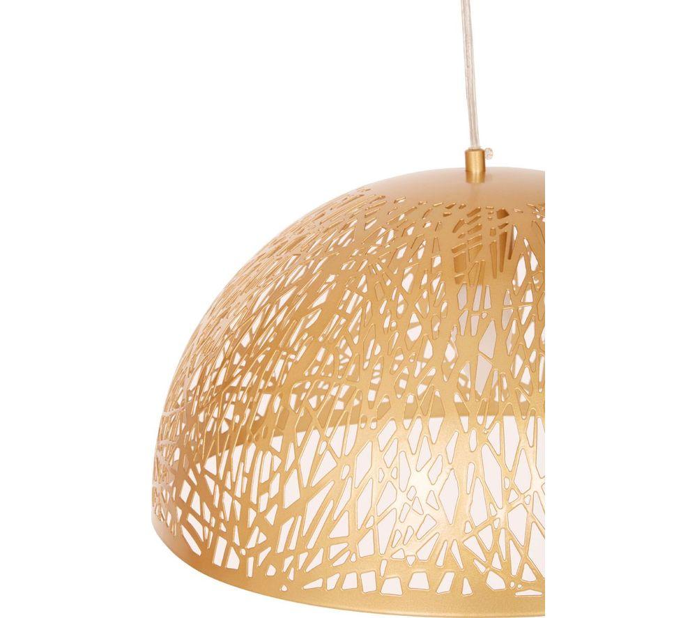 INTERIORS by Premier Large Lenno Pendant Ceiling Light - Gold image number 5 of 5