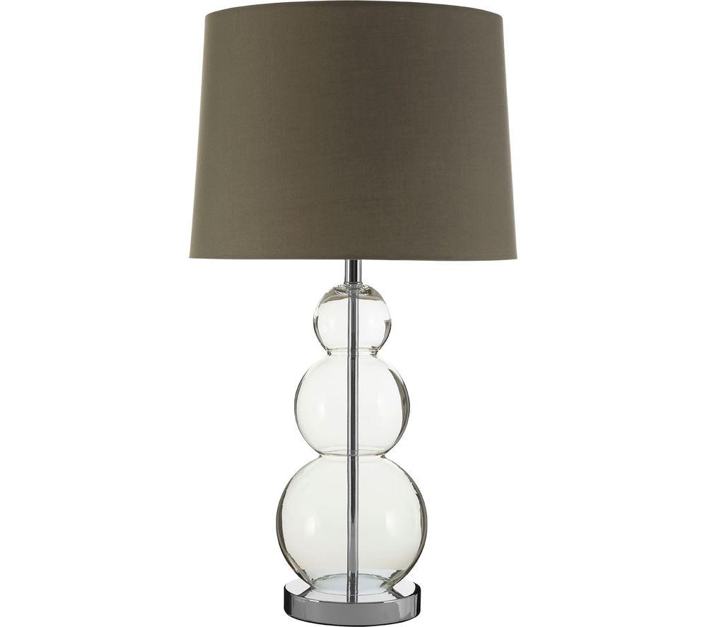 Image of INTERIORS by Premier Luke Fabric Shade Table Lamp - Grey