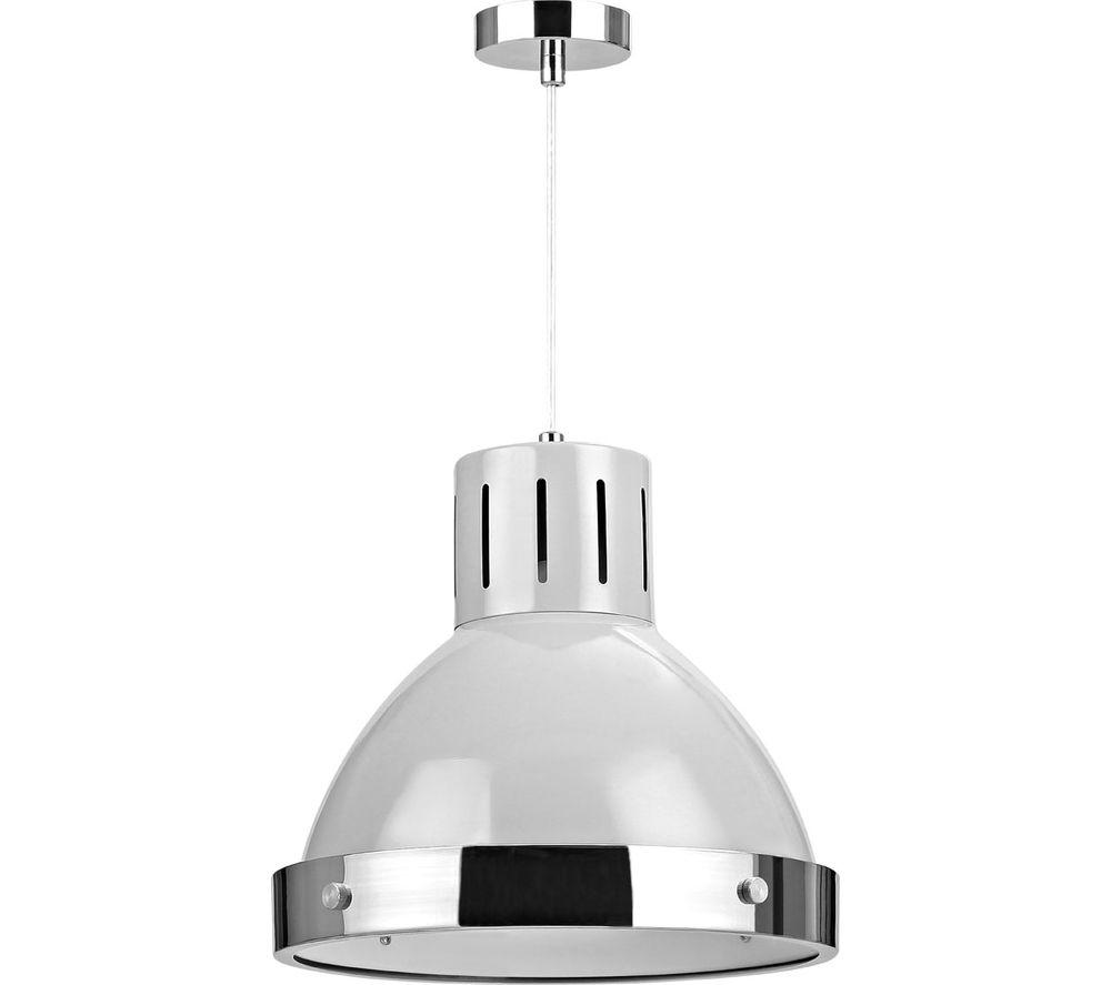 Image of INTERIORS by Premier Vermont Bell Shaped Pendant Ceiling Light - Grey