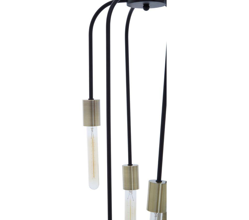 INTERIORS by Premier Lagona 6 Pendant Ceiling Light - Black image number 3 of 5