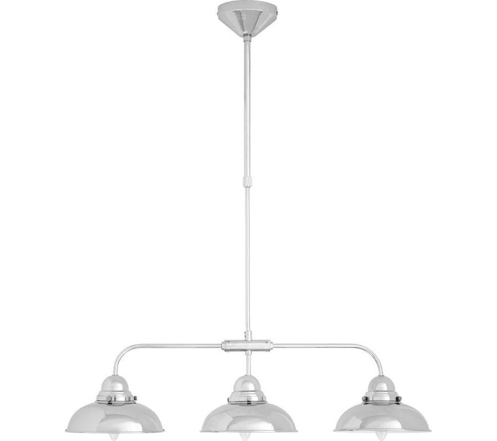 Image of INTERIORS by Premier Jasper 3 Pendant Ceiling Light - Chrome