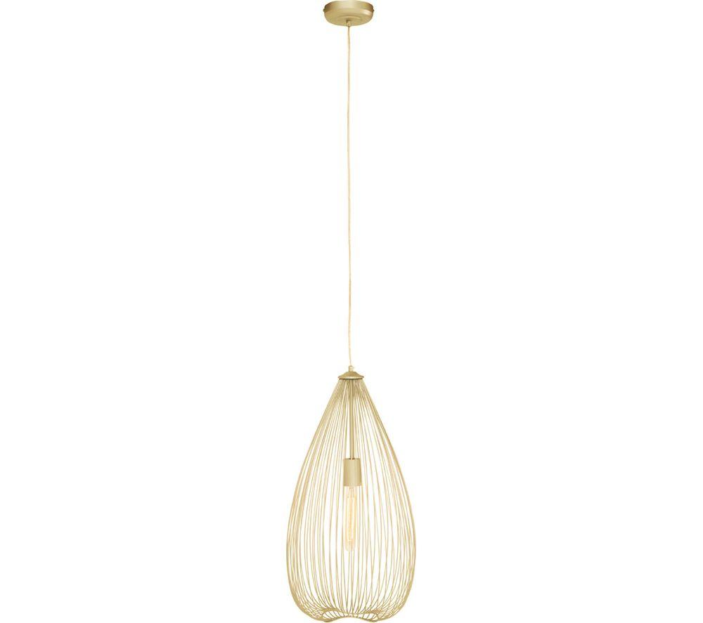 Image of INTERIORS by Premier Lavis Iron Pendant Ceiling Light - Gold