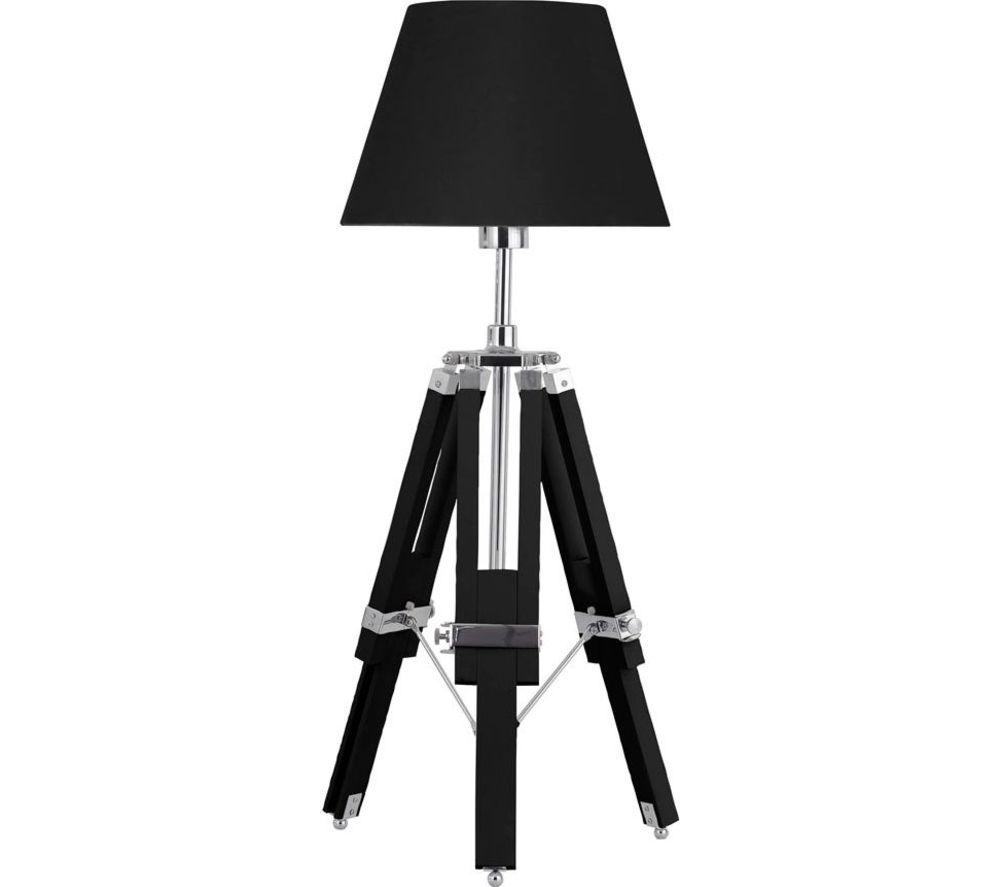 Image of INTERIORS by Premier Jasper Feature Tripod Base Lamp - Black