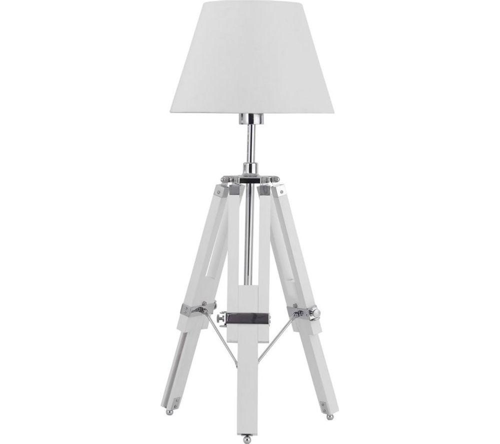 Image of INTERIORS by Premier Jasper Feature Tripod Base Lamp - White