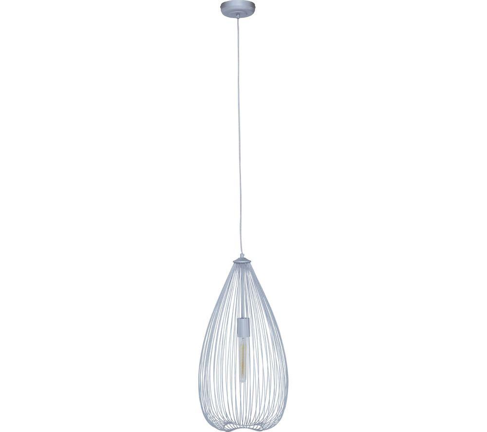 Interiors By Premier Lavis Teardrop Pendant Ceiling Light - Silver