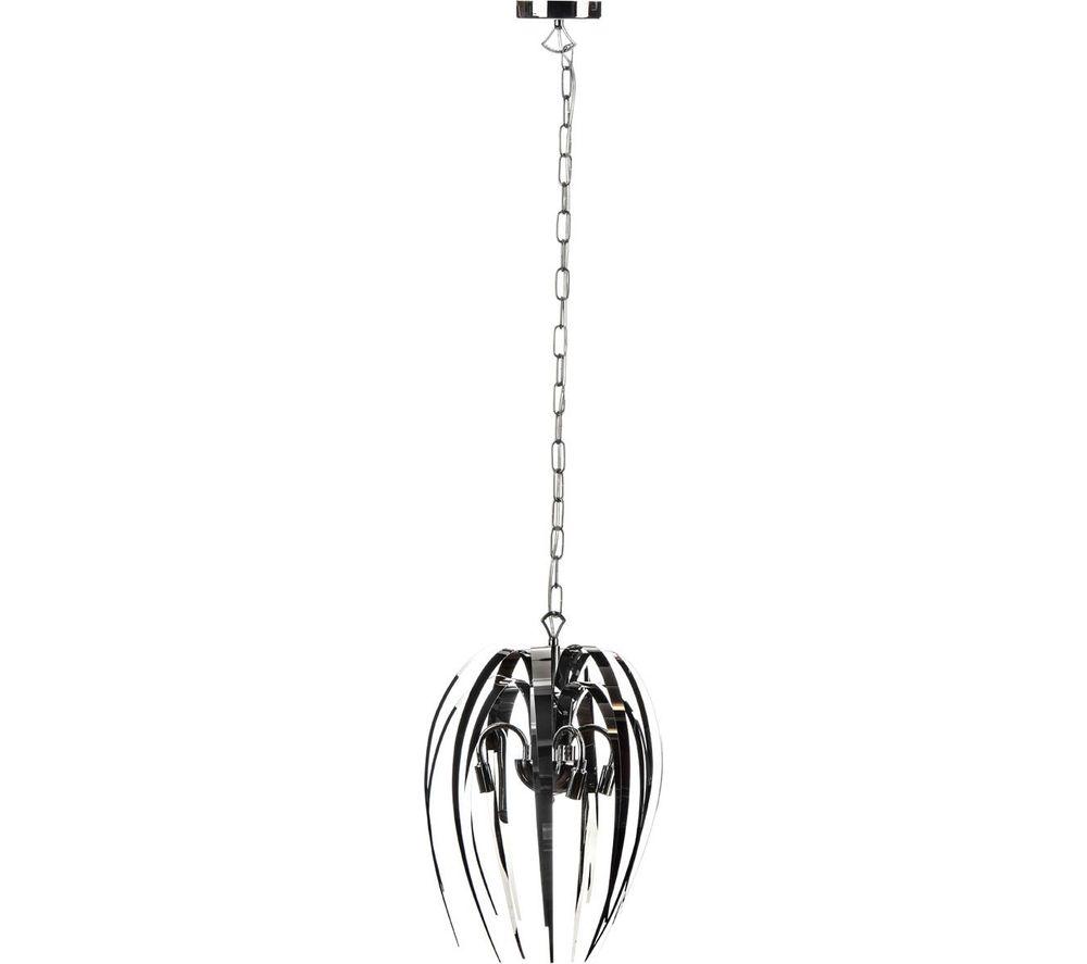 Image of INTERIORS by Premier Mondo Pendant Ceiling Light - Chrome