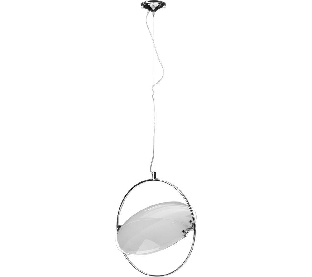 Image of INTERIORS by Premier Lunar Small Pendant Ceiling Light - White