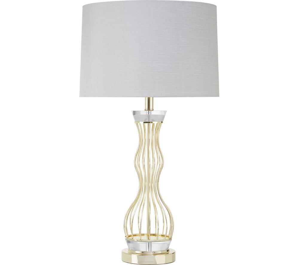 INTERIORS by Premier Hanna Table Lamp - Grey & Gold
