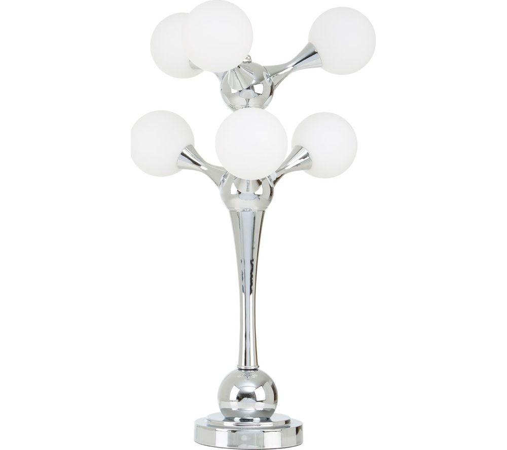 INTERIORS by Premier Heba 6 Light Table Lamp - Chrome