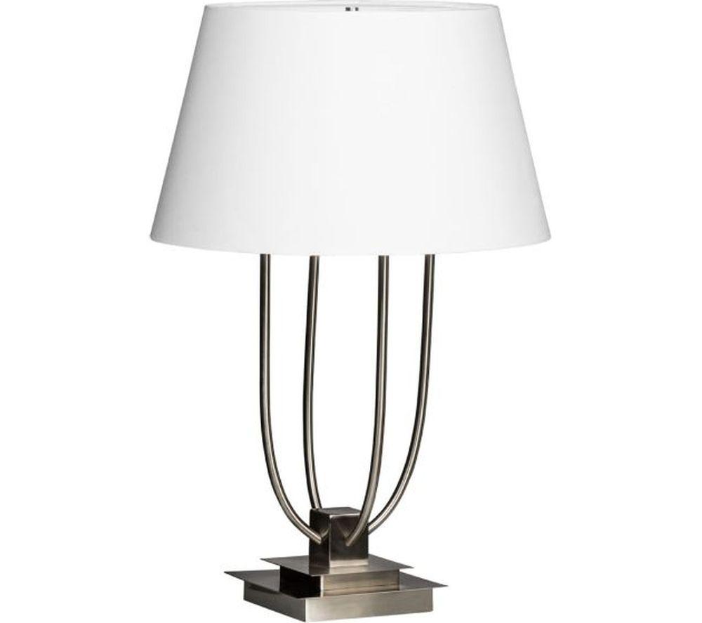 Interiors By Premier Regents Park Satin Table Lamp - White