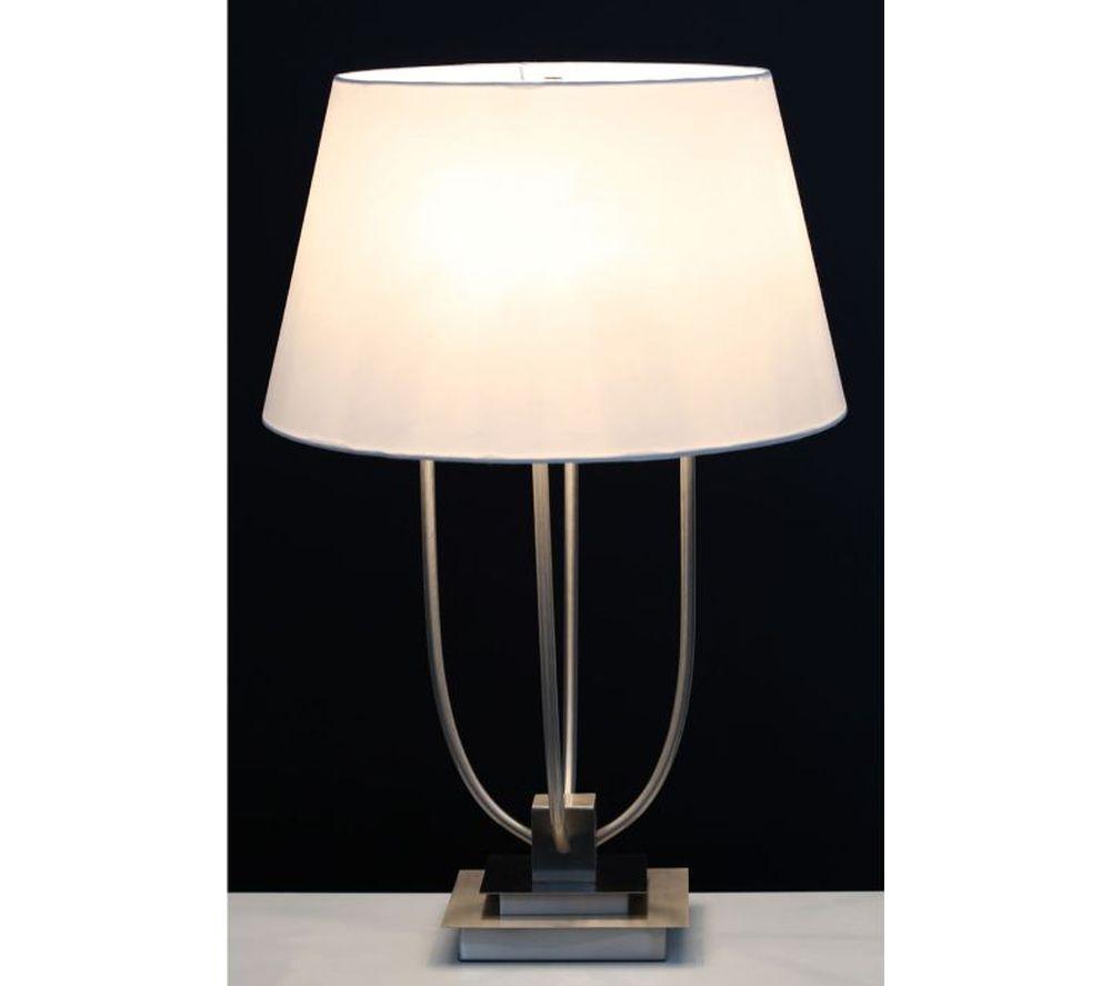 INTERIORS by Premier Regents Park Satin Table Lamp - White image number 3 of 3