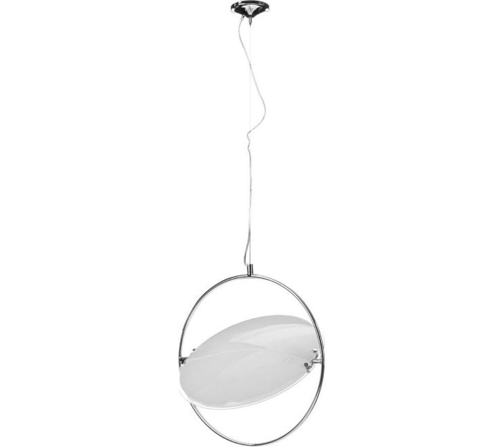 Image of INTERIORS by Premier Lunar Large Pendant Ceiling Light - White