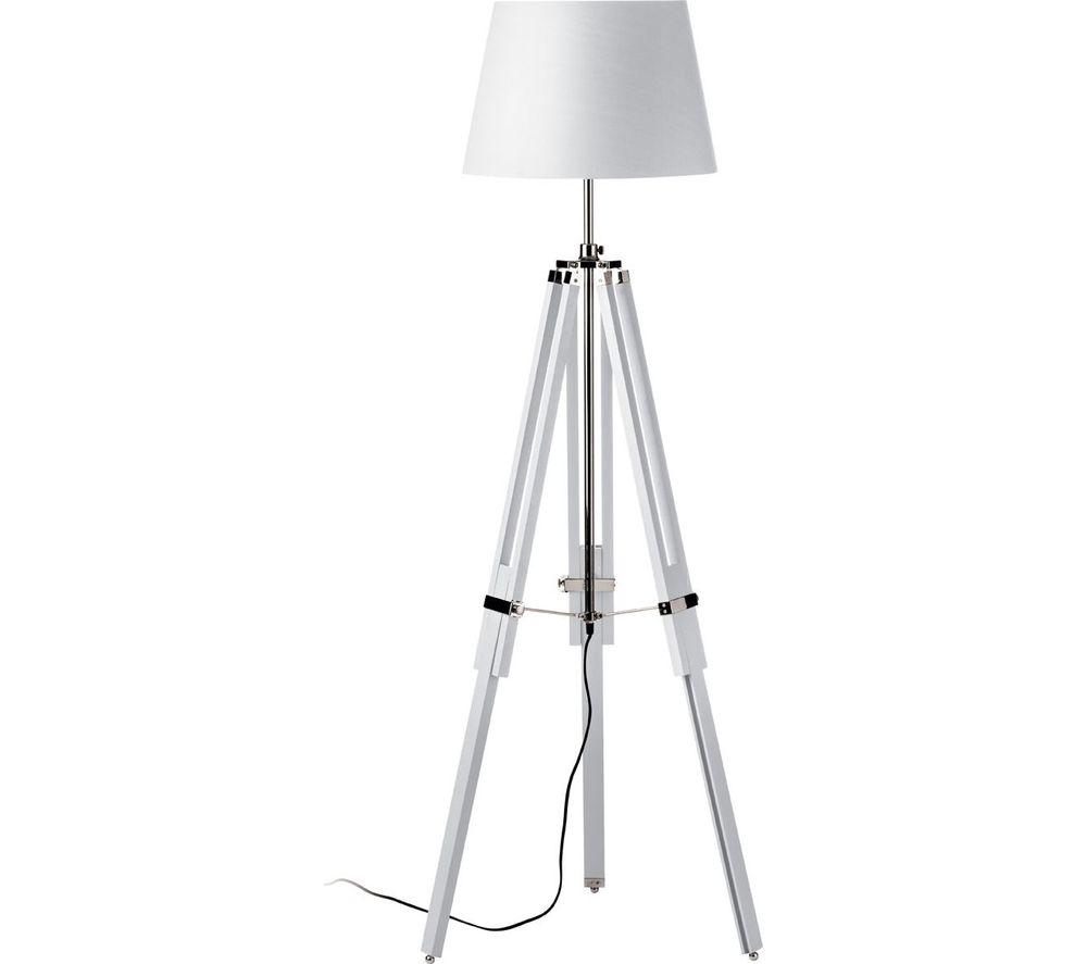 INTERIORS by Premier Jasper Large Tripod Floor Lamp White