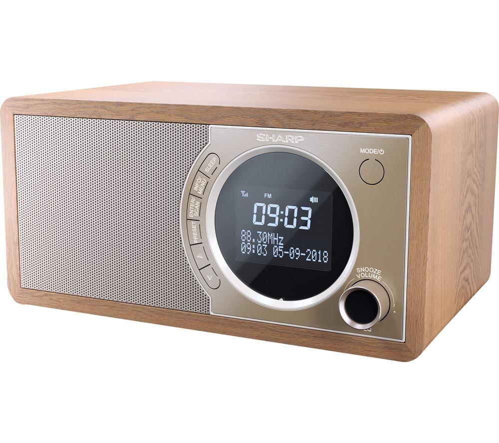 SHARP DR-450 BR DAB+/FM Bluetooth Radio - Brown image number 3 of 4