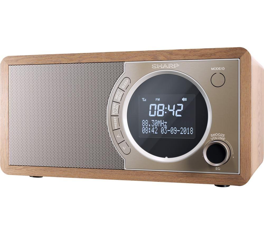 SHARP DR-450 BR DAB+/FM Bluetooth Radio - Brown image number 4 of 4