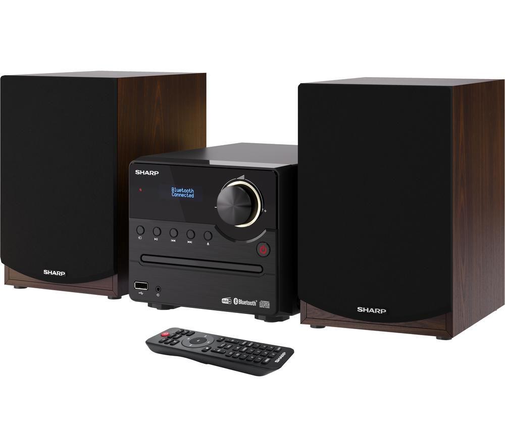SHARP XL-B517DBR Bluetooth Micro Hi-Fi System - Brown image number 3 of 8