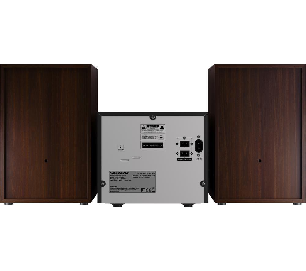 SHARP XL-B517DBR Bluetooth Micro Hi-Fi System - Brown image number 4 of 8