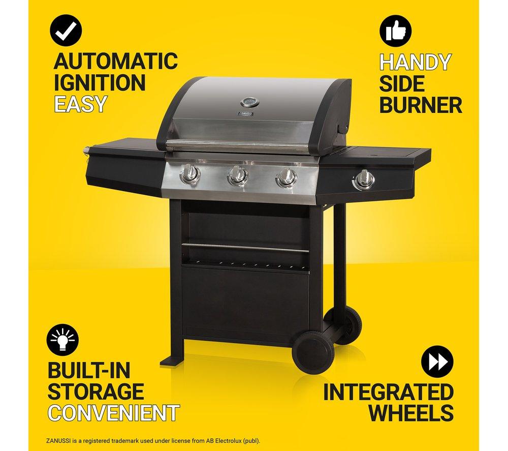 ZANUSSI ZGBBQ3B01-C 3 Burner Grill Gas BBQ - Black image number 15 of 15