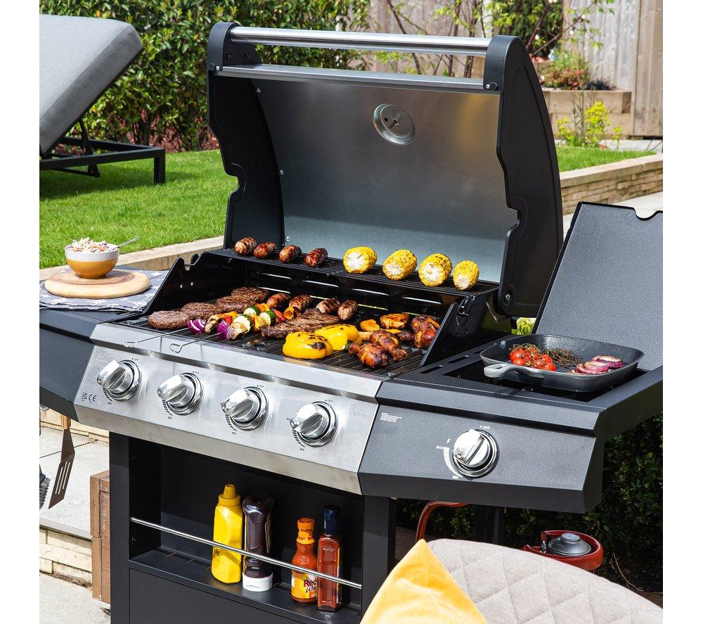 ZANUSSI ZGBBQ4B01-C 4 Burner Grill Gas BBQ - Black image number 9 of 14
