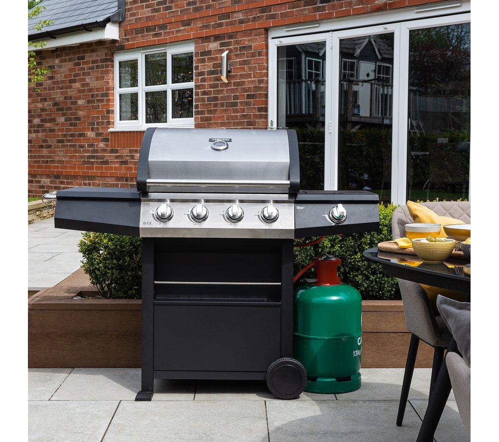 ZANUSSI ZGBBQ4B01-C 4 Burner Grill Gas BBQ - Black image number 11 of 14