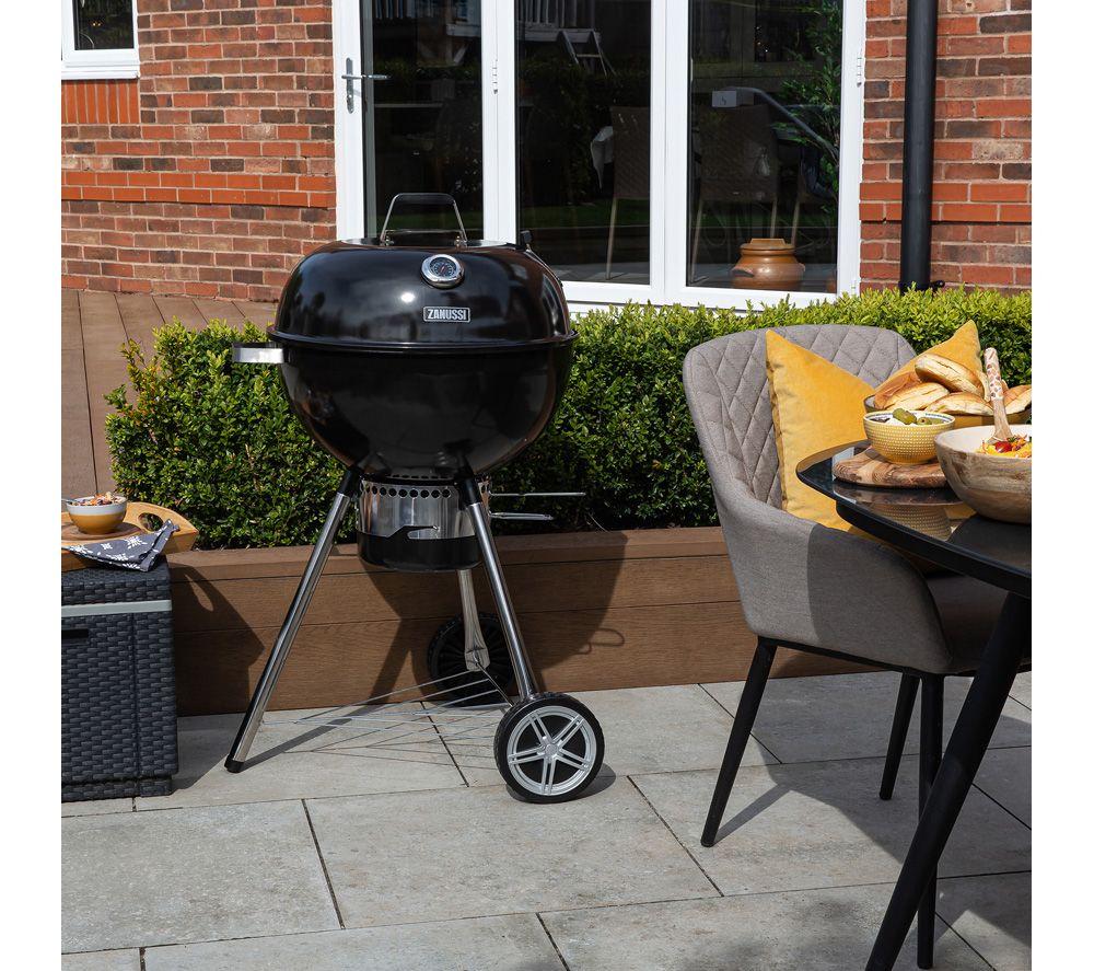 ZANUSSI Premium ZCKTBBQ22-C Kettle Charcoal BBQ - Black image number 12 of 16