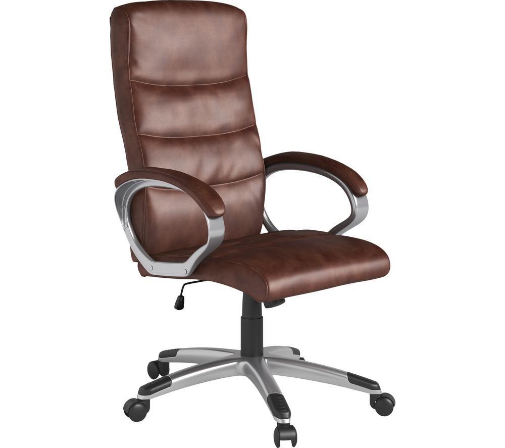 Alphason Hampton Leather Tilting Executive Chair - Brown
