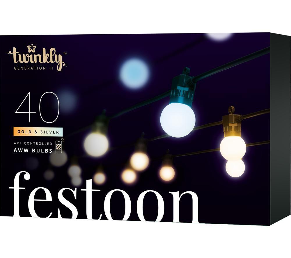Image of TWINKLY Festoon Generation II Smart AWW LED Light String - 40 Bulbs